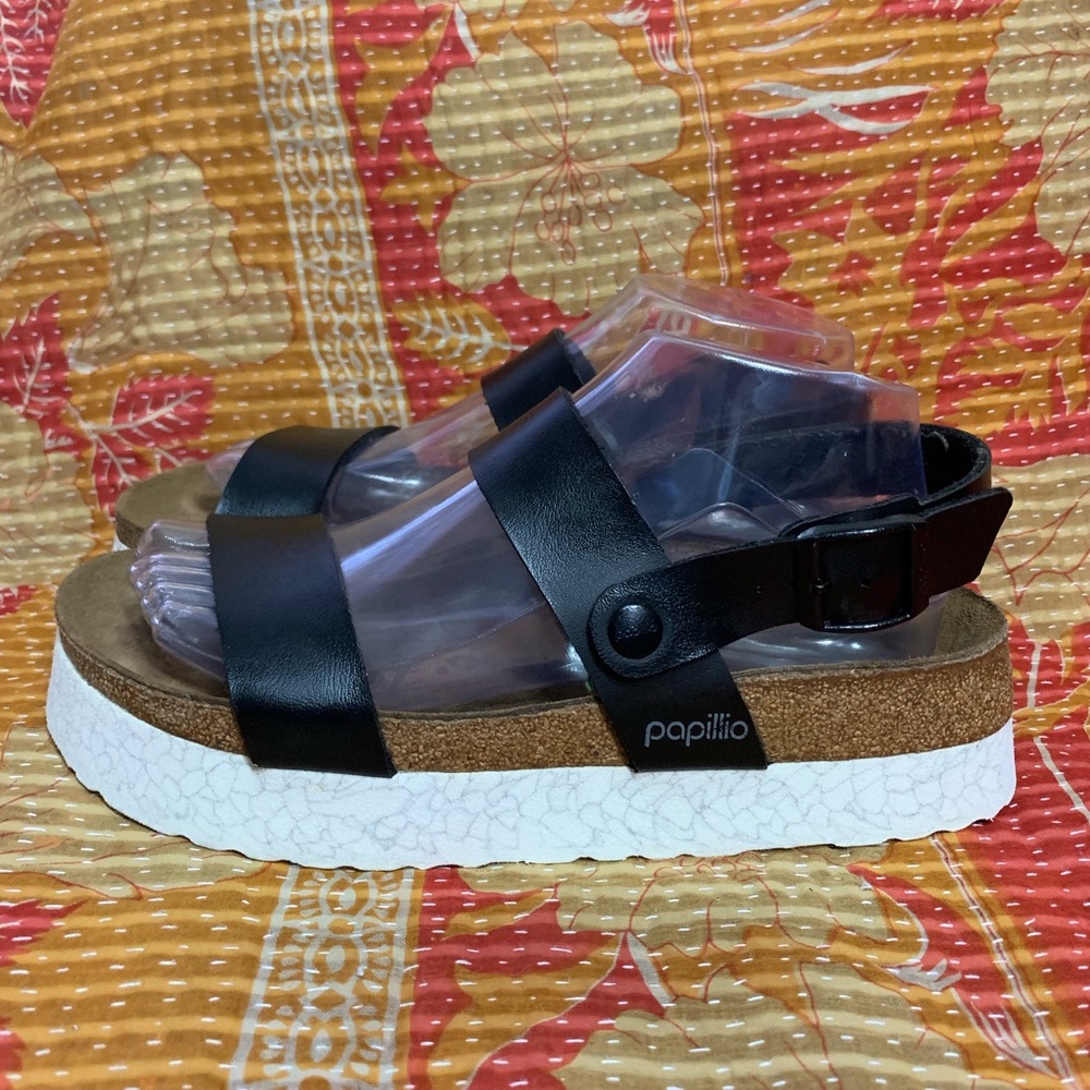 Birkenstock PAPILLIO Leather Slingback Platform - Picture 1 of 8